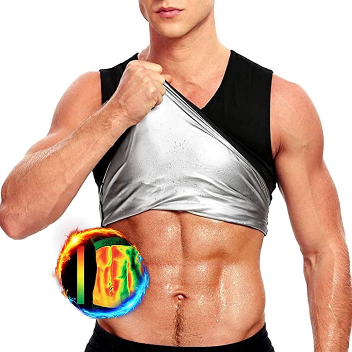 Neopreen Sauna Vest voor Heren: Taille Trainer en Body Shaper voor Gewichtstraining