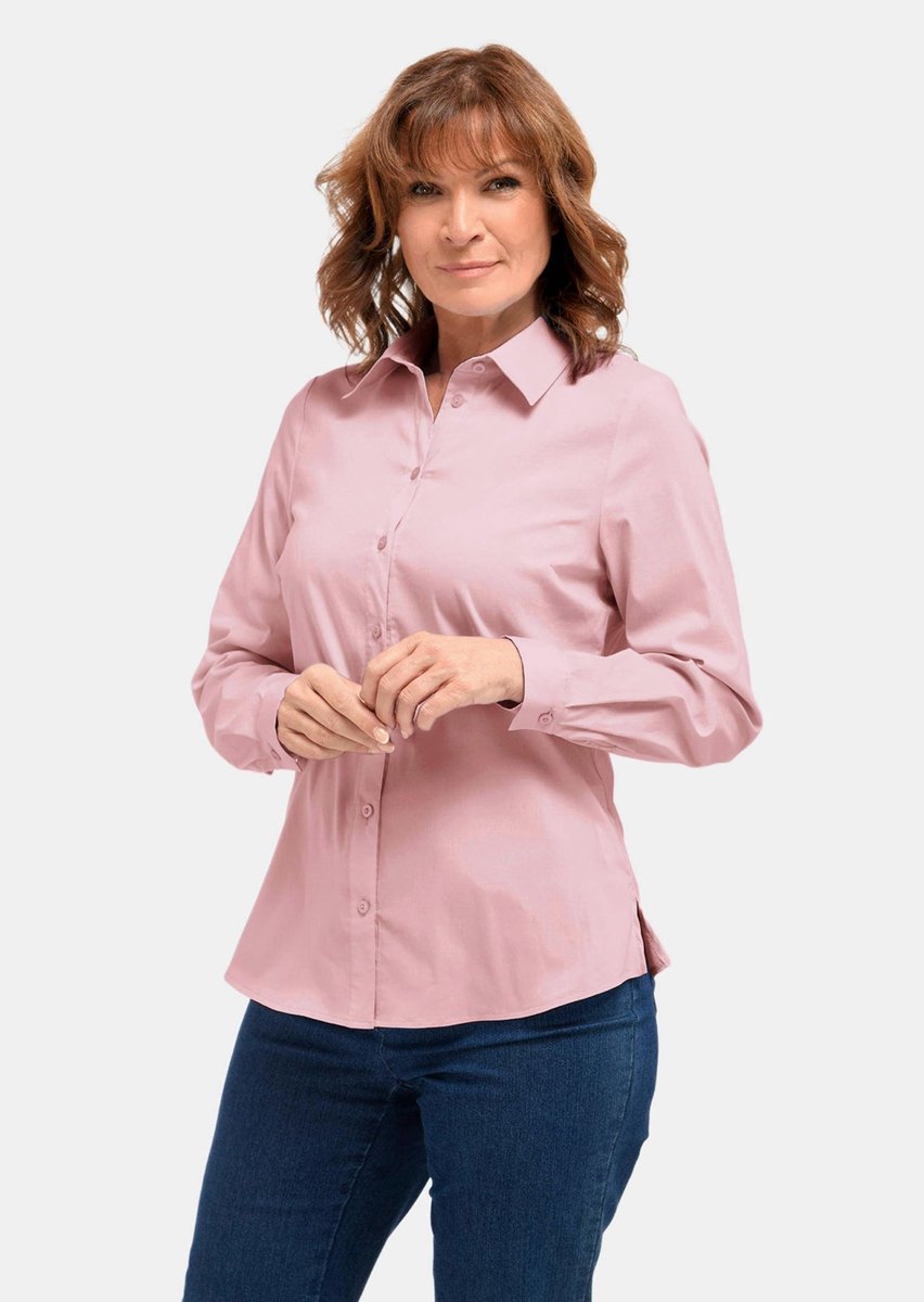 Goldner Overhemdblouse Basic blouse met overhemdkraag