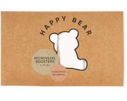 HappyBear | Microvezel booster set - 4 stuks | Wasbare luiers | Inleggers