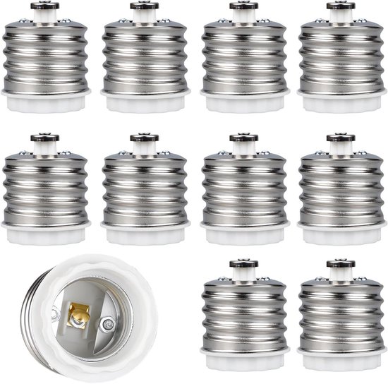 10 Stuks Lampvoet Adapter Converter - E40 naar E27 Fitting - Voor