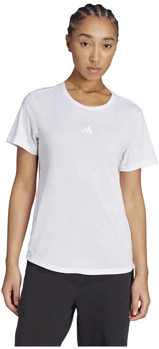 Adidas Yoga Essentials T-shirt Met Korte Mouwen Vrouw Wit