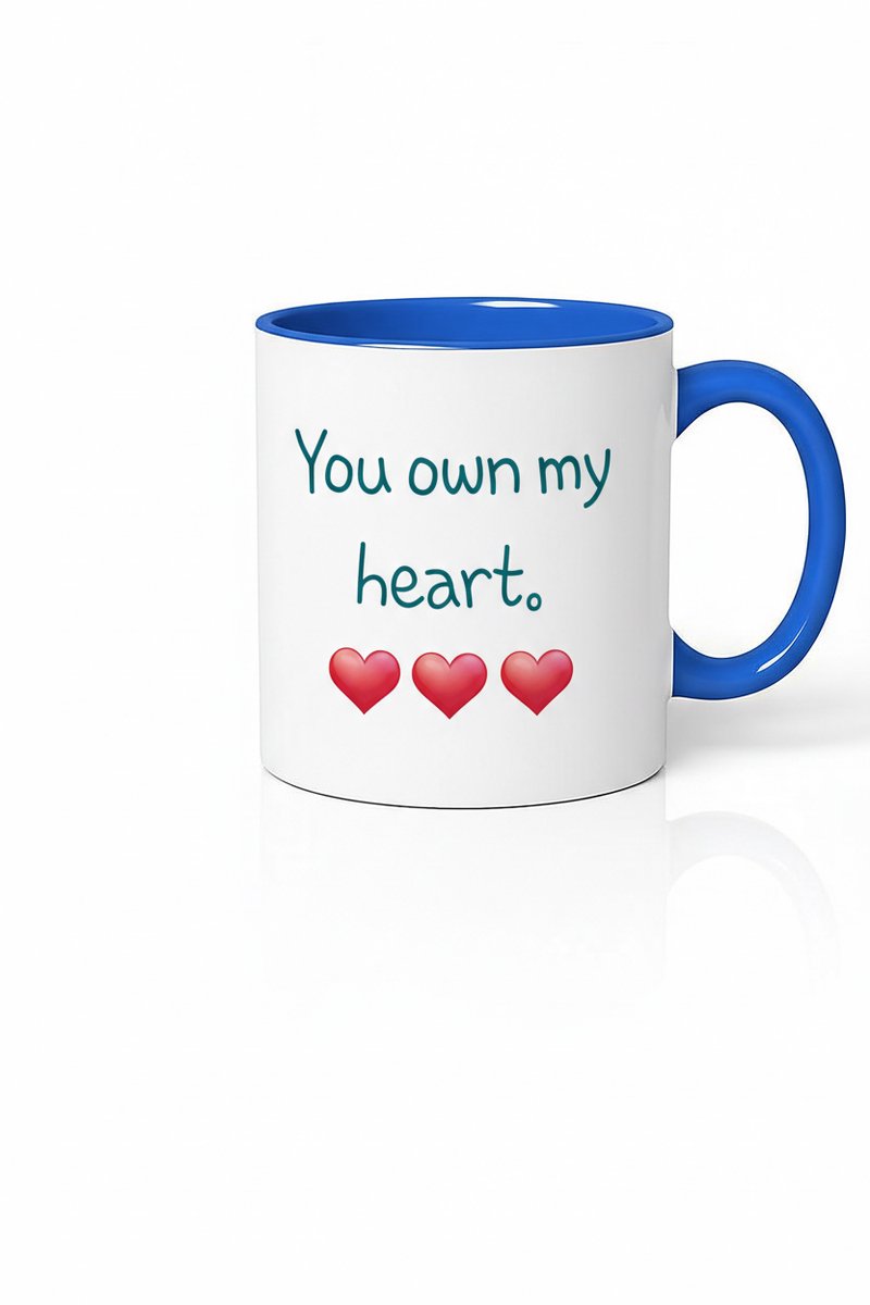 Romantische Mok 'You Own My Heart' met Harten - Liefdevol Cadeau voor Partner