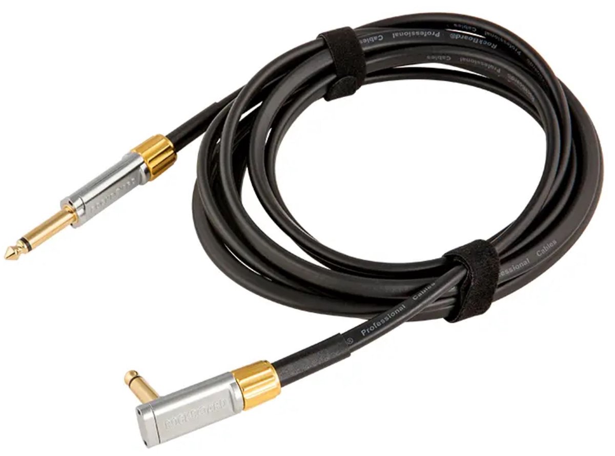 Rockboard Premium Flat Instrument Cable Straight/Angled 3 m - Gitaarkabel