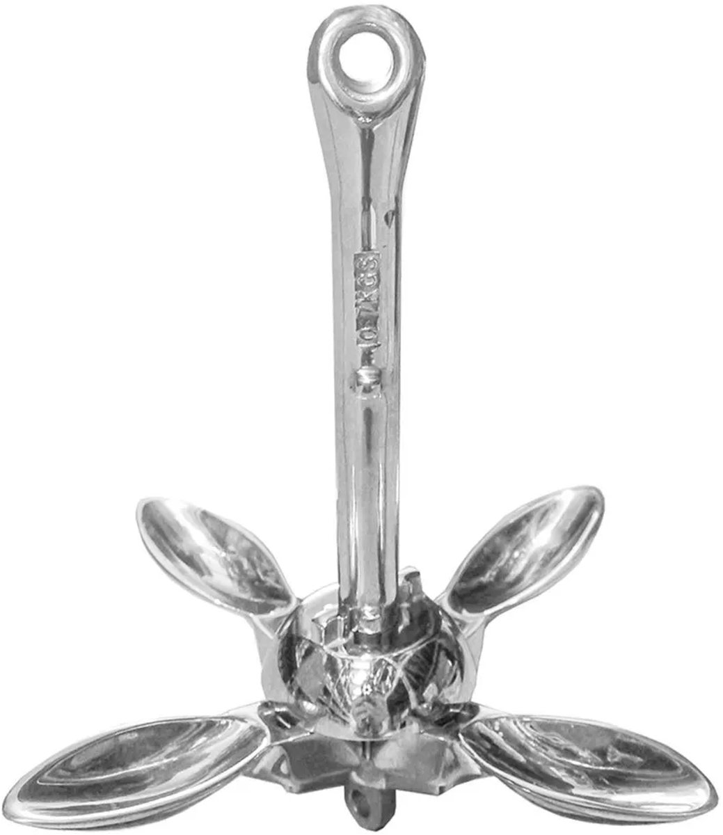 Oem Marine Roestvrij Staal Opvouwbare Anker Zilver 1.50 kg