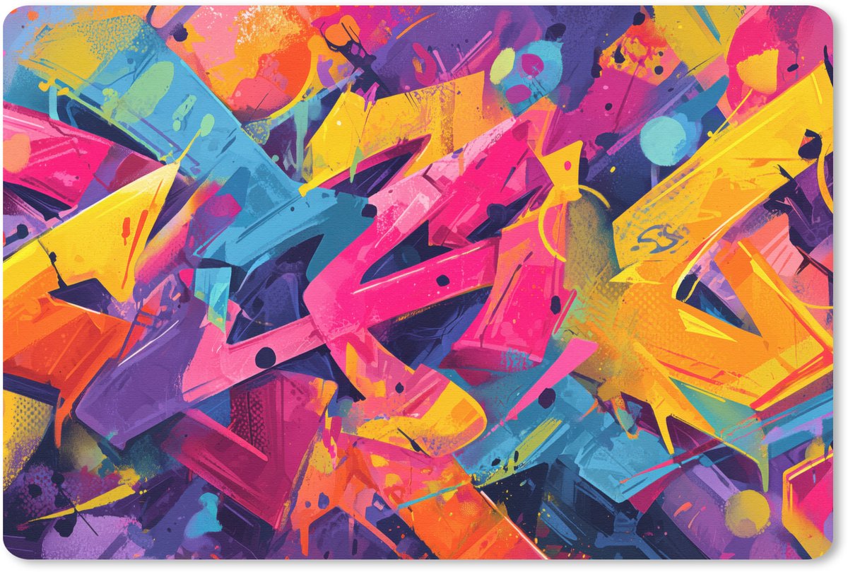 Muismat 27x18 cm - Mousepad Abstract - Vormen - Kleurrijk - Muismatten