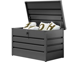 GFP Primeyard tuinbox 102x61x61 cm tuinkist kussenbox opberg kist metaal antraciet