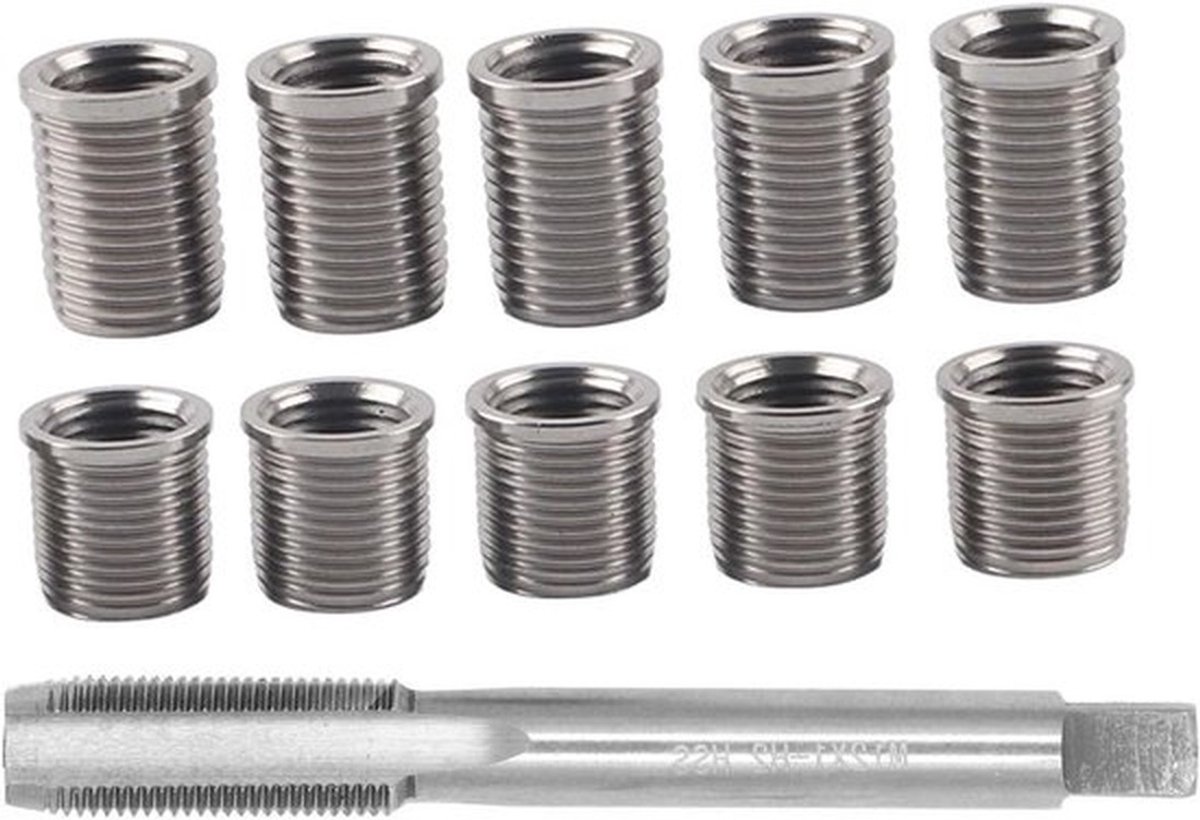 Bougie Draad Reparatie Set M10x1.0 & M12x1.0 Tap - Auto Accessoires - Reparatie Kit - Ruimer Inserts - Rethread Tool
