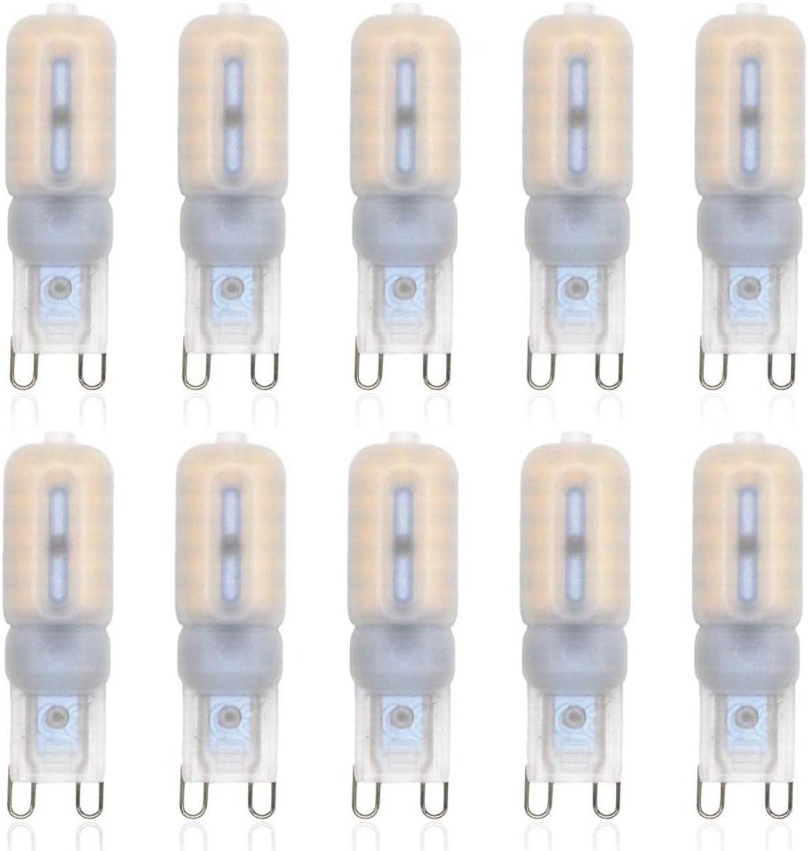 G9 LED-lampen 10 Stuks | 5W 400 Lumen | Flikkerveilig Warm Wit 3000K | Vervangt 40W Halogeen