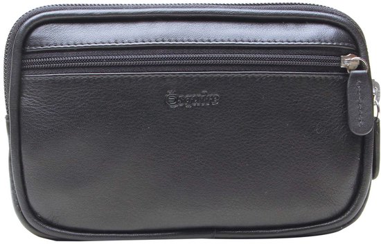 Esquire Cuir sac banane Duo 59 Belt Bag Black noir