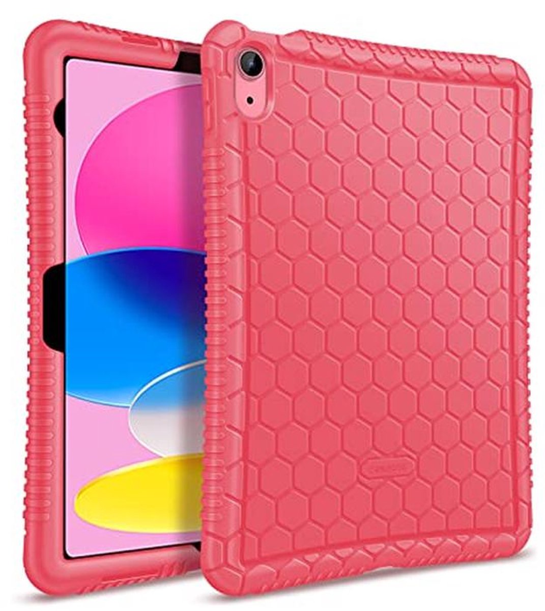 Siliconen Koffer voor iPad 10e en 11e Generatie - Kindvriendelijke Schokbestendige Case - Watermeloen