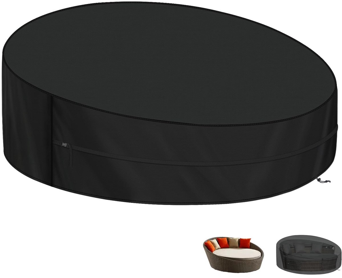 IMPERATORIS® Tuinmeubelhoes - Beschermhoes voor Tuinset - Waterdicht en UV-bestendig - Afdekzeil voor UV-resistant design - Zwart - 420D