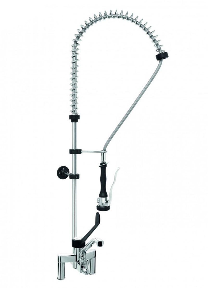Monolith® - Professionele Horeca kraan - Voorspoeldouche - mengkraan - RVS / INOX - 38x23x107 cm (DxBxH) - 6 kg - 9161