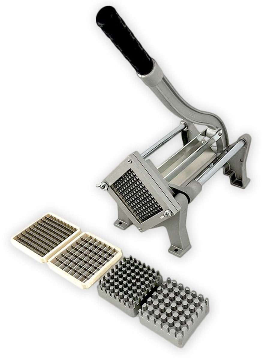 HCB® - Professionele Horeca Frietsnijder - 8, 10 en 12 mm - aluminium patatsnijder - 32x17x41 cm (DxBxH) - 4.50 kg - 9978