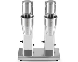 HCB® - Professionele Horeca Milkshakemixer - dubbel - 2 x 750 ml - RVS / INOX Milkshakemaker - 17x35x52 cm (DxBxH) - 6 kg - 9870