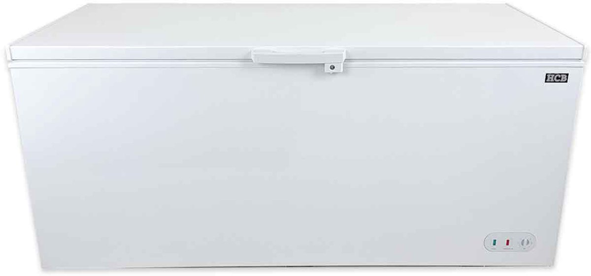 HCB ® - Professionele Horeca vriezer - Vrieskist met klapdeksel - 560 liter - 230V - Diepvries koffer - 72x181.5x84 cm (DxBxH) - 68 kg - 1435 Wit
