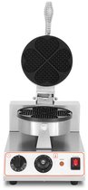 HCB® - Professioneel horeca Wafelijzer met timer - hartjes - 230V - Wafelmaker van RVS / INOX - hartvorm - 38x25x24 cm (DxBxH) - 8 kg - 9382
