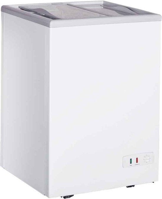 HCB® - Professionele Horeca vriezer - Vrieskist met schuifdeksel - 97 liter - 230V - ABS - Diepvries koffer - 52.5x58.5x84 cm (DxBxH) - 30 kg - 1426