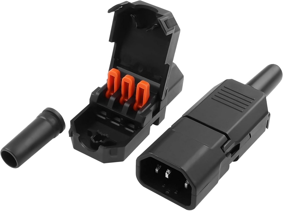 Omkeerbare C13/C14 Voedingsadapter Set 3-pins 10A 250V