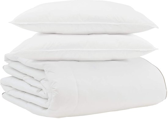 vidaXL - Winter - Duvet - met - kussen - 3 - pcs - Wit - Donsveer