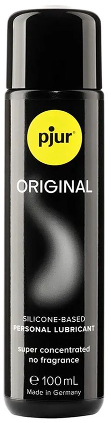 Zwarte fles pjur ORIGINAL, op siliconenbasis, super geconcentreerd, geurloos, 100 ml.