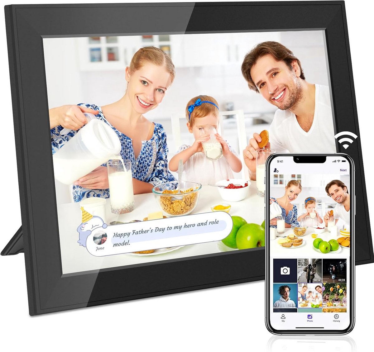 Digitale Wifi Fotolijst 10.1 Inch HD Touchscreen Direct Delen Foto Video