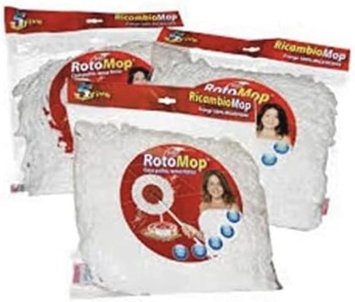 Microvezeldoek Set - 3 Stuks voor Rotomop Super Five Gira Strizza 360