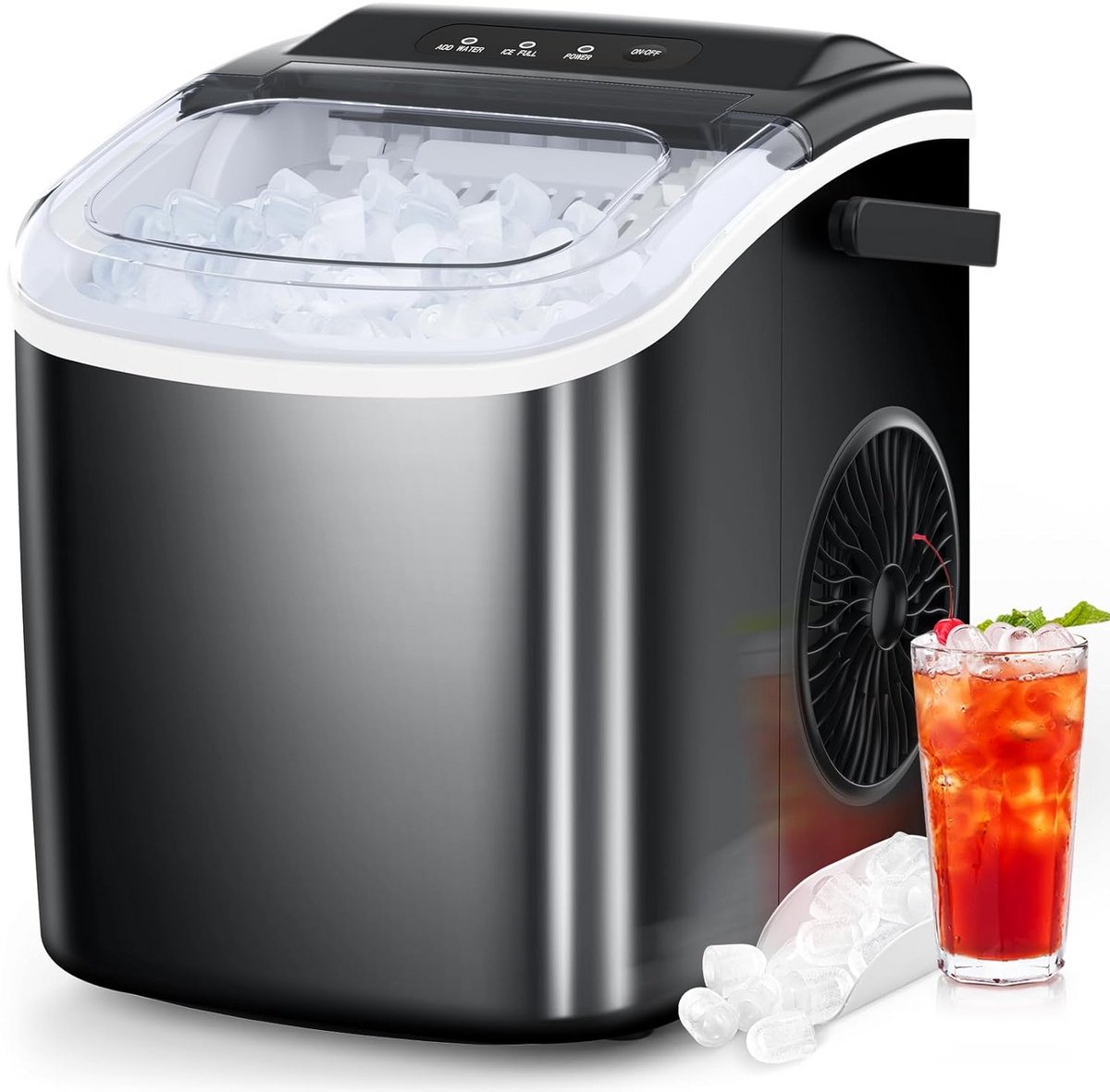 Draagbare IJsmachine voor Thuis en Keuken - Snelle IJsblokjes (12kg/24u)