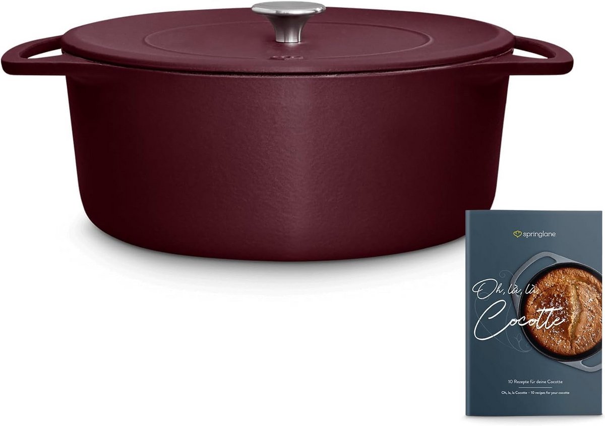 Gietijzeren Cocotte met Deksel 28 cm - 6L - Braadpan voor Inductie en Oven