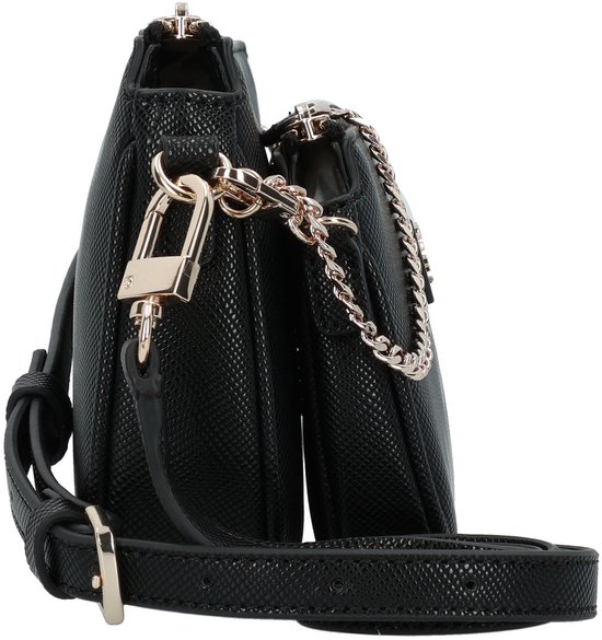 GUESS sac à épaule bandoulière Noelle II Double Pouch Crossbody Bag Black noir