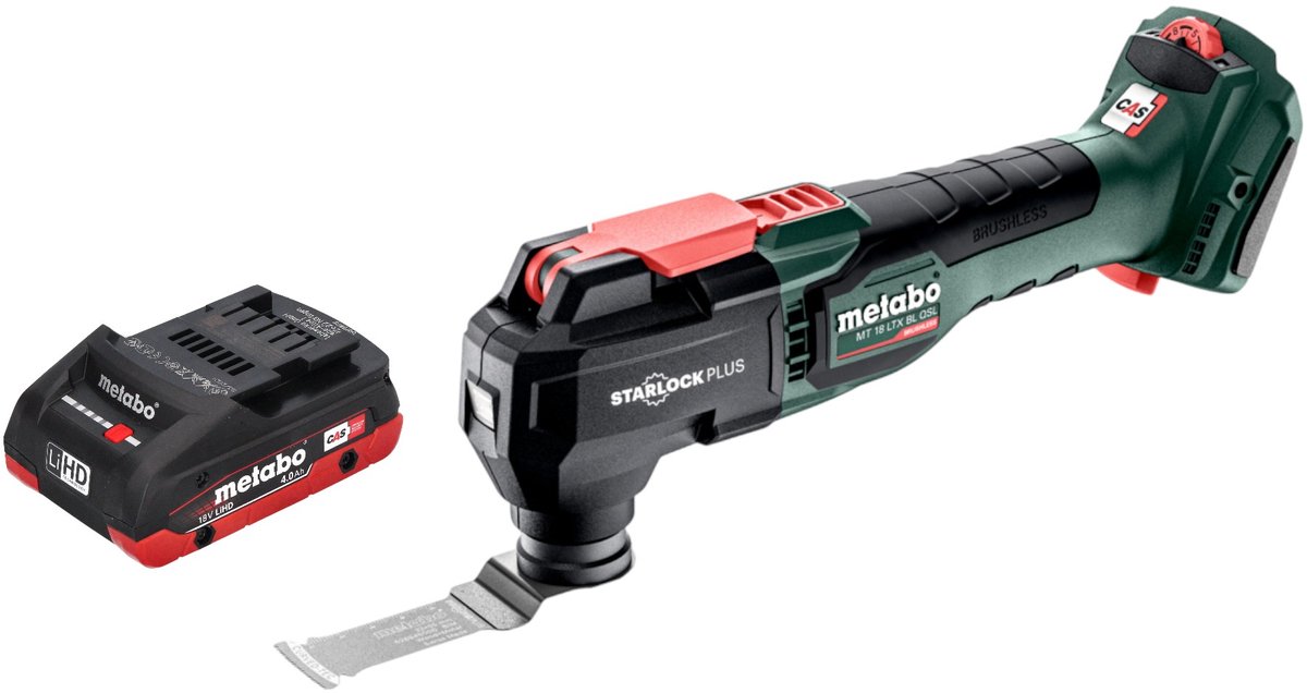 Metabo MT 18 LTX BL QSL accu-multitool 18 V Brushless Starlock Plus + 1x LiHD-accu 4,0 Ah - zonder oplader