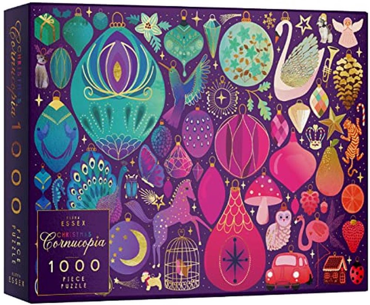 Kerstpuzzel - Cornucopia met 1000 Stukken | Grote Puzzels voor Volwassenen | Jigsaw Puzzle 71 x 50 cm