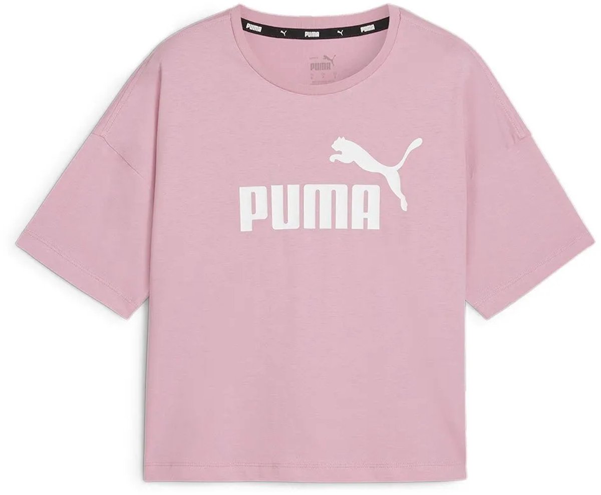Puma Ess Cropped Logo T-shirt Met Korte Mouwen L Vrouw Mauved Out