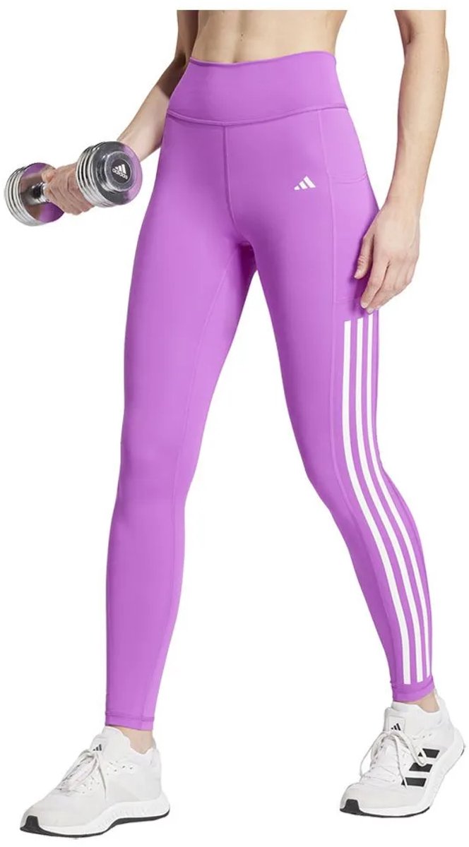 Adidas Optime 3 Stripes Leggings Vrouw Paars