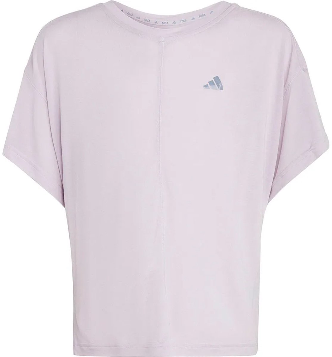 Adidas Yoga T-shirt Met Korte Mouwen 9-10 Years Meisje Zilver