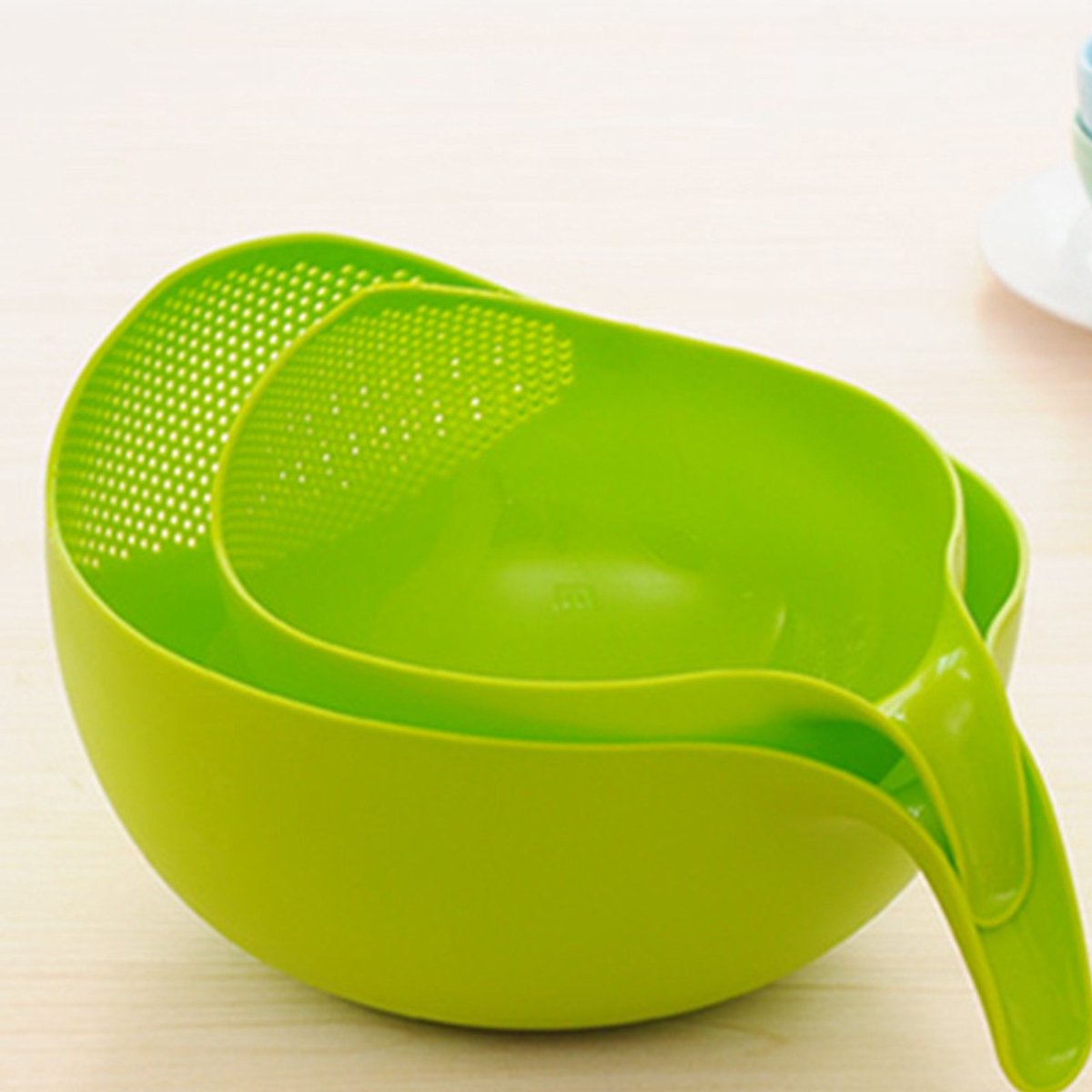Zeef voor het wassen van groene rijst, uitlekmand, groentewasmand, fruitmand