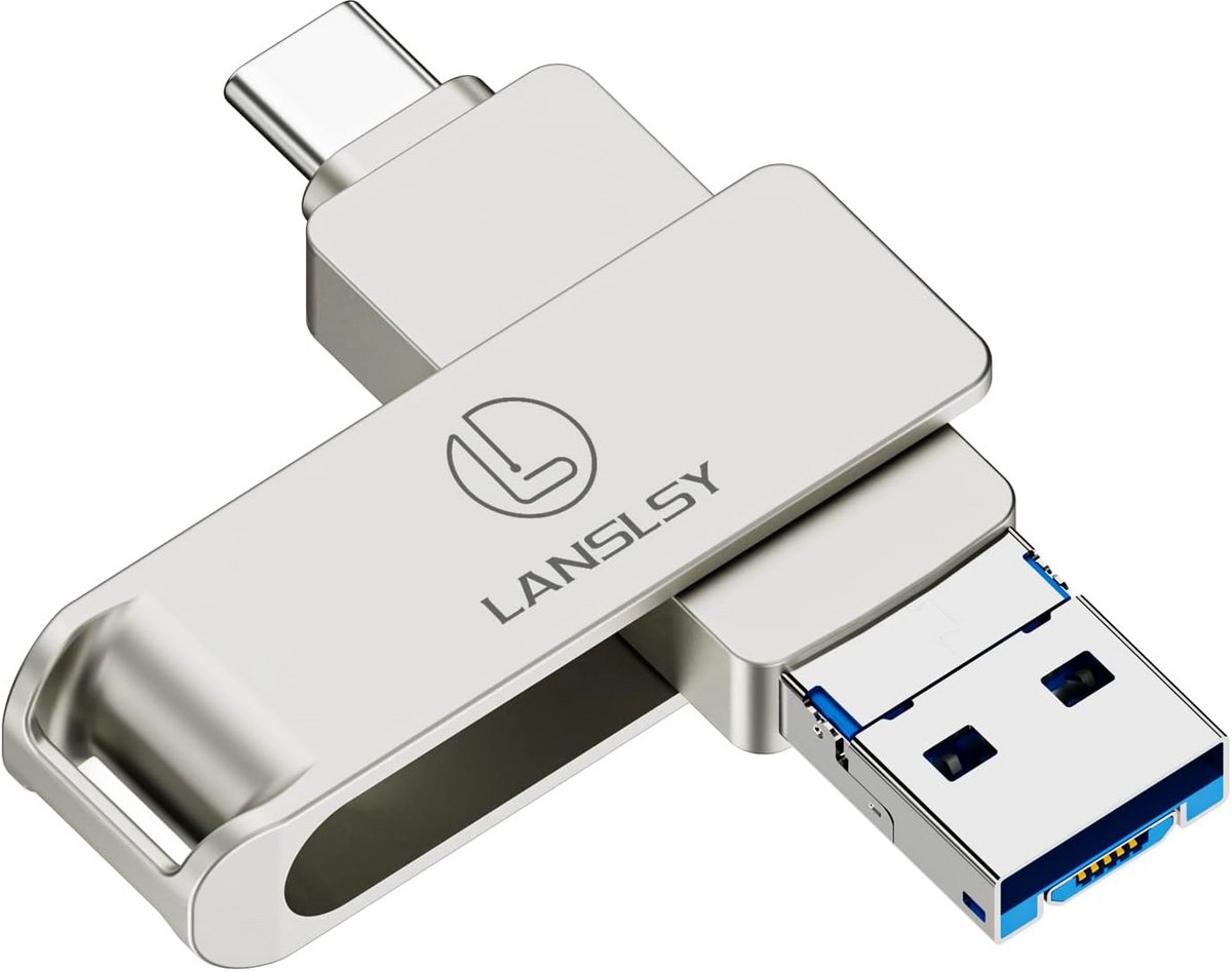 USB-C & USB 3.0 Flash Drive 128GB - Snelle Geheugenstick voor Telefoon en PC
