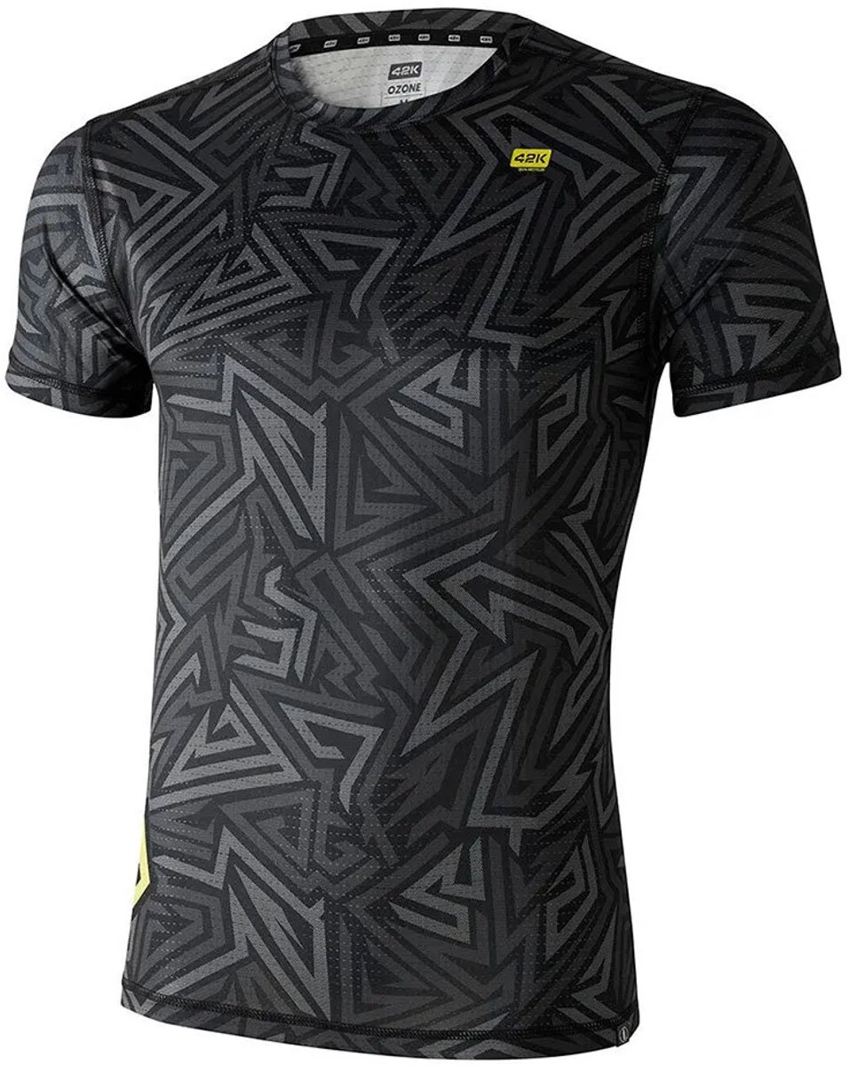 42k Running Ozone T-shirt Met Korte Mouwen Zwart M