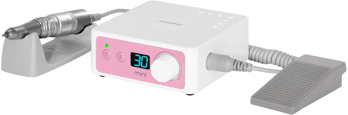 Professionele Nagelfrees 30.000 RPM – Manicure en Pedicure Freesmachine met H200 Handstuk – Compacte Salon- en Mobiele Frees – Saeyang Marathon K35 Mini Roze