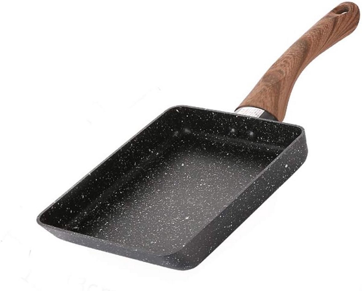 Vierkante omeletpan Japanse stijl met maifansteen coating - niet-aanbakken voor omeletten, pannenkoeken en meer
