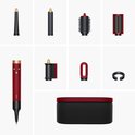 Dyson Airwrap i.d. multistyler in rood fluweel met goud, met alle opzetstukken en opbergdoos.