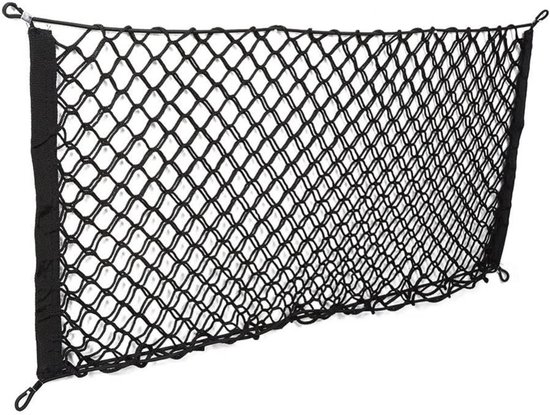 Jadeshay Auto-opbergnet 90x40 Cm – Rekbaar Tot 110 Cm – Nylon – Universeel Voor Kofferbak In Auto, SUV Of Vrachtwagen