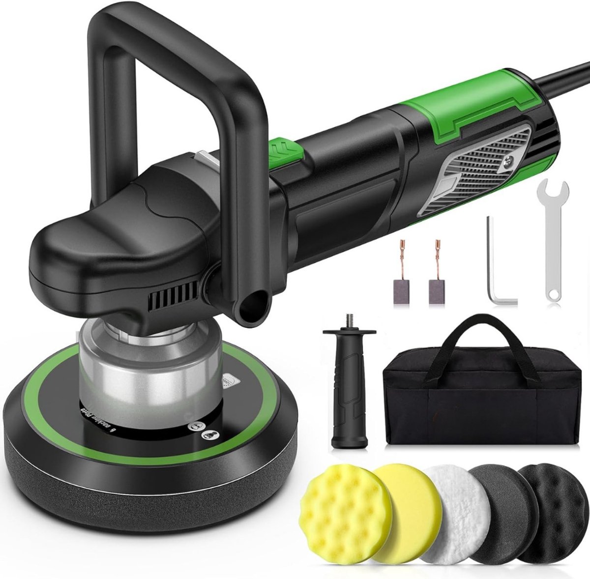 AMA® Polijstmachine Auto - Excentrische Polijstmachine - Polijstmachine - Groen - 15.5x38x16.5cm