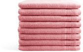 DoubleLife Washandjes 16x21 cm - Set van 8 - 100% Katoen, waarvan 50% Gerecyclede Katoen - GRS Gecertificeerd - Powder Pink