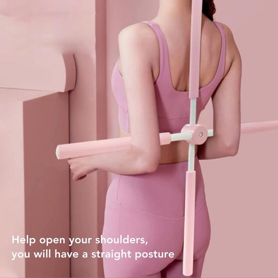 Yogastokken Roestvrijstaal voor Houdingscorrectie Pranayama-stick Rekhulpmiddel voor Vrouwen en Kinderen — afbeelding 4
