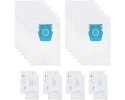 12-delige geschikt voor Miele TU Guard S1 L1 / CO M1 stofzuigeraccessoires, filterstofzakken,Inclusief 4 stukjes filterkatoen.