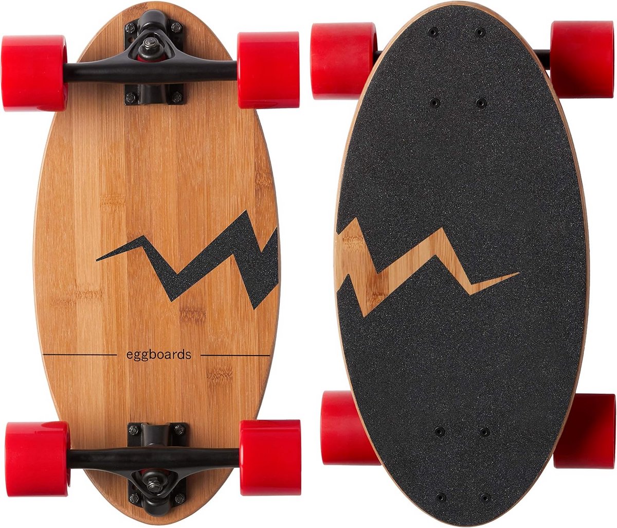 Compact Mini Longboard Cruiser Skateboard Compleet - 19 inch Bamboe Funboard voor Volwassenen en Beginners