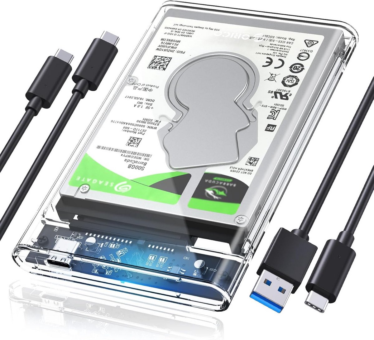 Externe Behuizing 2.5 inch voor SSD en HDD - USB 3.1 Type-C 10Gbps met UASP