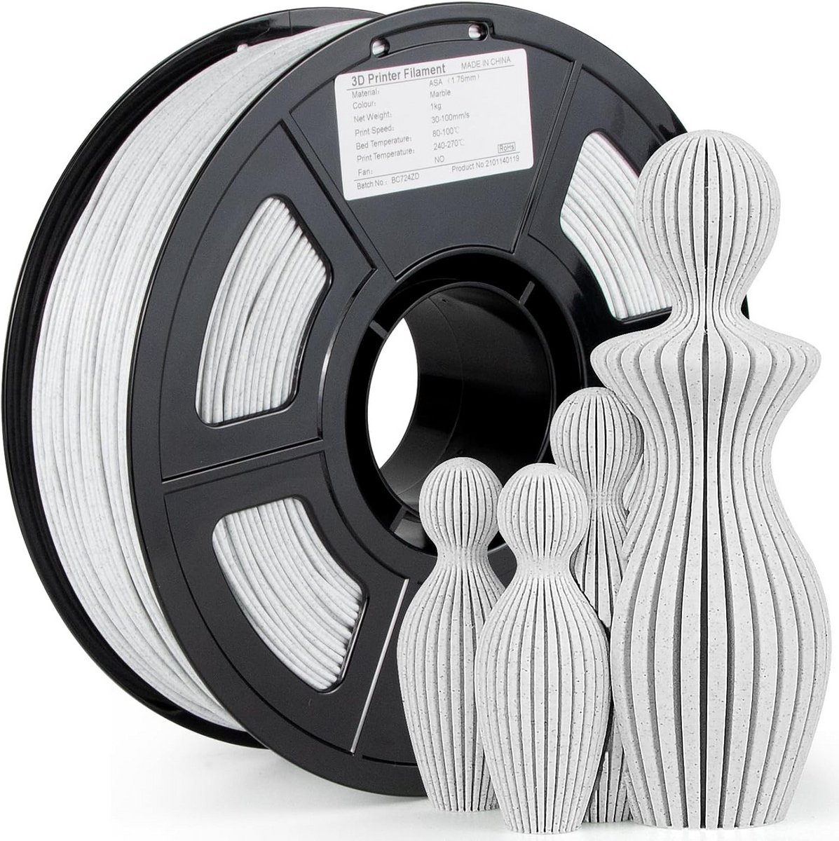 Premium Weerbestendig 3D-printerfilament ASA Marble 1,75 mm