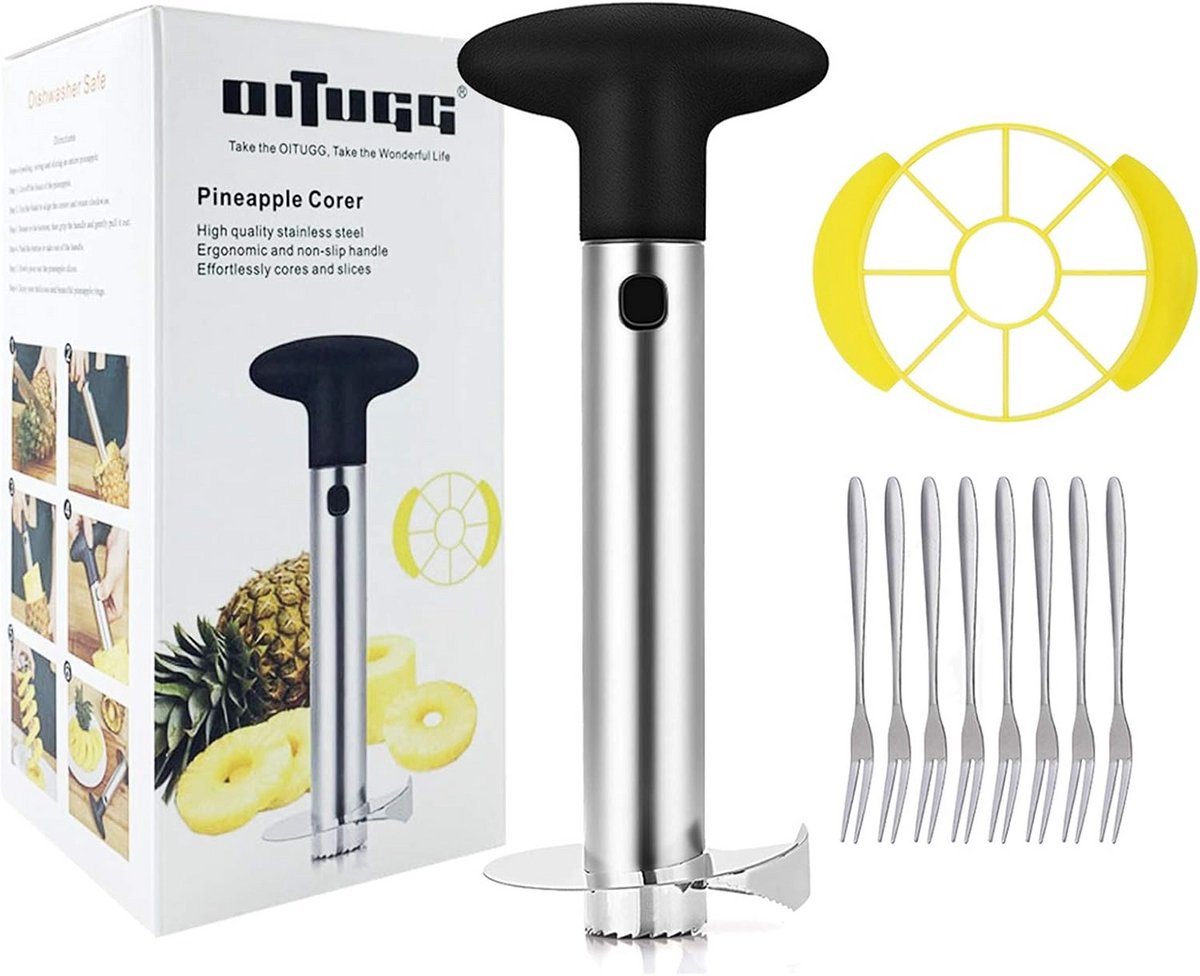 3-in-1 Ananas Snijder en Schiller - Keukenhulp voor Perfecte Ananas Ringen