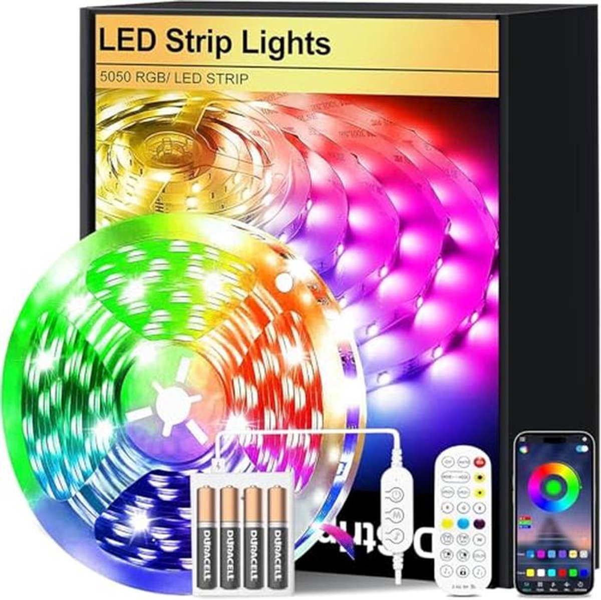 LED Strip voor Thuisbioscoop en Slaapkamer - 2m RGB met Afstandsbediening